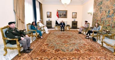 الرئيس السيسى يستقبل قائد القيادة المركزية الأمريكية.. فيديو الرئيس السيسي يستقبل الفريق أول براد كوبر قائد القيادة المركزية الأمريكية