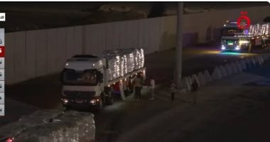 انطلاق قافلة المساعدات الإنسانية الـ32 من مصر إلى قطاع غزة.. فيديو مساعدات غزة من مصر