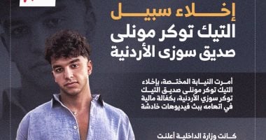 "مابقاش ليا حد".. إخلاء سبيل التيك توكر مونلى صديق سوزي الأردنية.. إنفوجراف