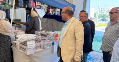 رئيس جهاز حدائق أكتوبر يفتتح معرض أهلاً مدارس