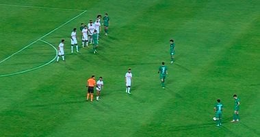 عدى الدباغ يسجل أول أهدافه مع الزمالك ويتقدم على المصرى فى الدقيقة 30