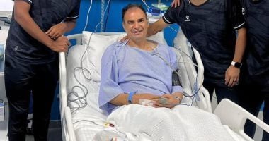 لاعبو حرس الحدود يطمئنون على صحة عبد الحميد بسيونى