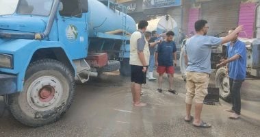 كسر مفاجئ بخط مياه الشرب الرئيسى بأبو حماد شرقية