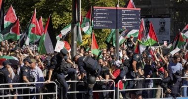 احتجاجات مؤيدة لفلسطين تلغى سباق "الفويلتا" وتحول ختامه إلى مشهد استثنائى