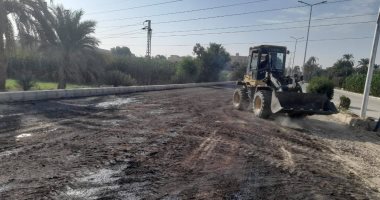 الأقصر تستكمل خطط رصف وتجميل الطرق بقرية الرياينة وطريق المدينة الشبابية بالطود.. صور
