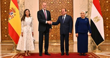 الرئيس السيسى والسيدة قرينته يستقبلان اليوم ملك وملكة إسبانيا