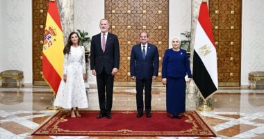 الرئيس السيسى والسيدة قرينته يقيمان مأدبة عشاء بمنطقة الهرم على شرف ملك وملكة إسبانيا