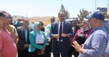 محافظ سوهاج يتفقد أعمال تطوير وتحديث بوابة المدخل الغربى