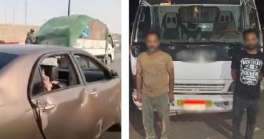 ضبط المتهمين بالاعتداء على سائق فى طريق الأوتوستراد