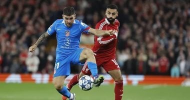 محمد صلاح في مباراة ليفربول ضد أتلتيكو مدريد