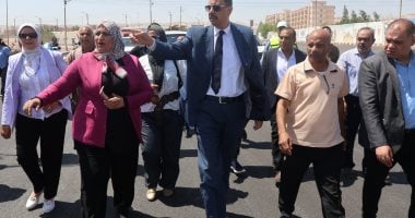 محافظ سوهاج يتفقد مشروعات التطوير والتشغيل التجريبي لكوبري الكورنيش الغربي