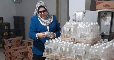 ضبط 6240 عبوة مواد غذائية ونصف طن زيوت سيارات مجهولة المصدر