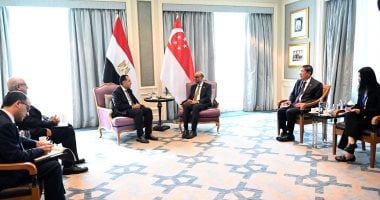 رئيس جمهورية سنغافورة يستقبل رئيس مجلس الوزراء خلال زيارته الرسمية لمصر