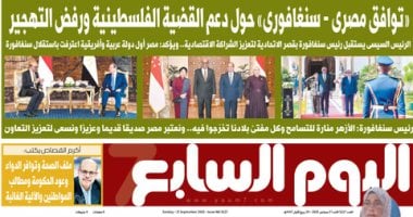 اليوم السابع: توافق مصرى سنغافورى حول دعم القضية الفلسطينية ورفض التهجير
