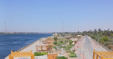 قنا تترقب الافتتاح.. شاهد أعمال تجديد كورنيش النيل متنفس الأهالى الجديد