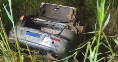 مصرع شاب وإصابة 3 آخرين آثر حادث انقلاب سيارة ملاكى بترعة بالمنصورة