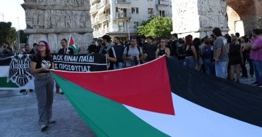 جماهير باوك تتظاهر لرفض مشاركة مكابي تل أبيب فى الدوري الأوروبي.. صور
