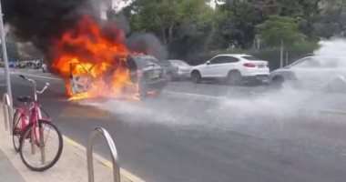 انفجار سيارة فى تل أبيب وإصابة إسرائيلى