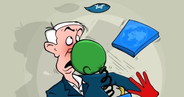 الاعتراف بالدولة الفلسطينية يصدم الكيان المحتل بكاريكاتير اليوم السابع