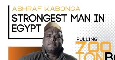 أقوى رجل فى العالم يستعد اليوم لجر باخرة تزن 700 طن بأسنانه فى الغردقة