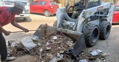 حملات فى هضبة الأهرام لرفع الإشغالات وتحسين مستوى النظافة