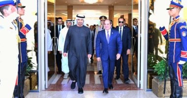 رئيس الإمارات يشيد بالجهود المبذولة لتعزيز بيئة الأعمال وجذب الاستثمارات فى مصر
