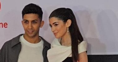 ليلى أحمد زاهر وزوجها هشام جمال فى العرض الخاص لـمسلسل ولد بنت شايب