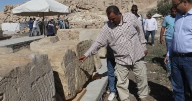 جولة بمشروعي ترميم الصرح الأول لمعبد الرامسيوم ومقبرة تحتمس الثاني.. صور