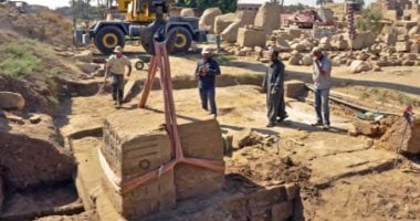 لوحة نادرة للإمبراطور تيبيريوس.. كواليس الكشف الأثرى الجديد بالكرنك فى 7 صور