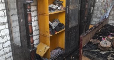 السيطرة على حريق بمنزلين فى طهطا دون خسائر بشرية.. صور