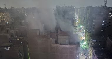 السيطرة على حريق ضخم بعقار سكنى فى شارع المنشية بفيصل.. صور