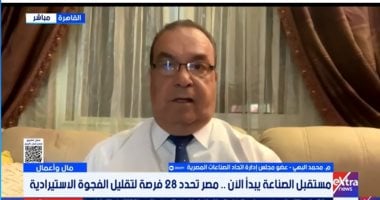 عضو اتحاد الصناعات: 28 قطاعا صناعيا تقود طفرة اقتصادية مرتقبة في مصر