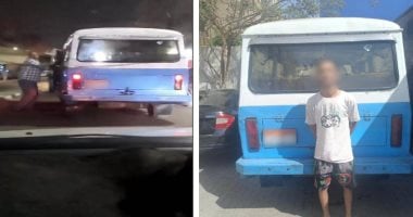 ضبط سائق بدون تراخيص اعتدى على قائد أتوبيس سياحى