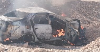 إصابة شخص فى حريق سيارة ملاكى بقنا