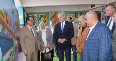 محافظ الغربية يفتتح معرض التربية والتعليم الفنى بمشاركة 1200 عمل إبداعى