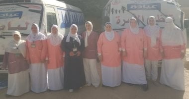 قافلة تقدم 3727 خدمة طبية مجانية لأهالي البهسمون ببنى سويف ضمن حياة كريمة