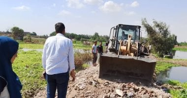 رئيس مدينة منوف يشرف على تعلية الجسر الرابط بين قريتى جزى وأبو داود