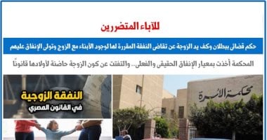 حكم قضائى ببطلان وكف يد الزوجة عن تقاضى النفقة لهذا السبب.. برلماني
