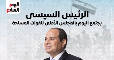 الرئيس السيسى يجتمع اليوم بالمجلس الأعلى للقوات المسلحة (إنفوجراف)