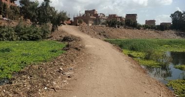 بعد ارتفاع منسوب النيل.. تعلية الجسر الترابى بين قريتى جزى وأبو داود.. فيديو