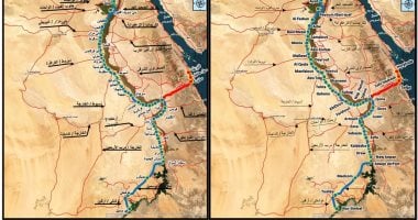 الخريطة التفصيلية لمسار الخط الثانى للقطار السريع 6 أكتوبر/ أبو سمبل