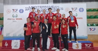 منتخب مصر للجمباز الفني للناشئين والناشئات علي منصات التتويج في بطولة البحر المتوسط بتركيا