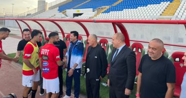 وزير الرياضة يؤازر منتخب مصر قبل مواجهة جيبوتى فى تصفيات كأس العالم