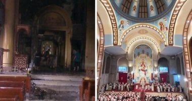 12 عاما تلخص رحلة إنشاء كنيسة مارجرجس بأسيوط من ظلام الإرهاب حتى نور المذبح