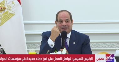 السيسي: نسعى لإعادة صياغة مؤسسات الدولة بصورة منضبطة ومدروسة