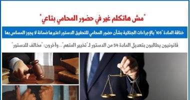 "مش هاتكلم غير في حضور المحامي بتاعي".. نقلا عن "برلماني"