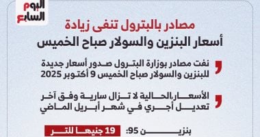 مصادر بالبترول تنفى زيادة أسعار البنزين والسولار صباح الخميس.. إنفوجراف