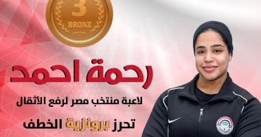 رحمة أحمد تحصد برونزية الخطف ببطولة العالم للأثقال فى النرويج