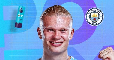 هالاند يفوز بجائزة لاعب الشهر في الدوري الإنجليزي