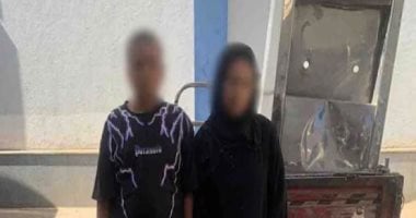 ضبط رجل وسيدة سرقا مبرد مياه وغطاء سيارة في سوهاج